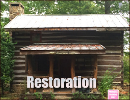 Historic Log Cabin Restoration  Erwin, North Carolina